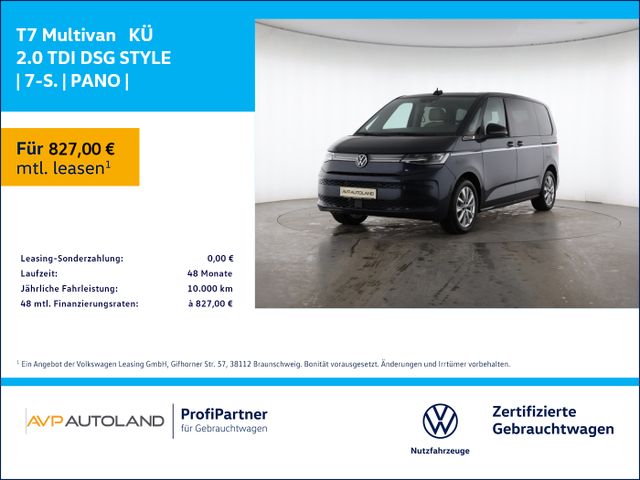 Volkswagen T7 Multivan  KÜ 2.0 TDI DSG STYLE | 7-S. | PANO