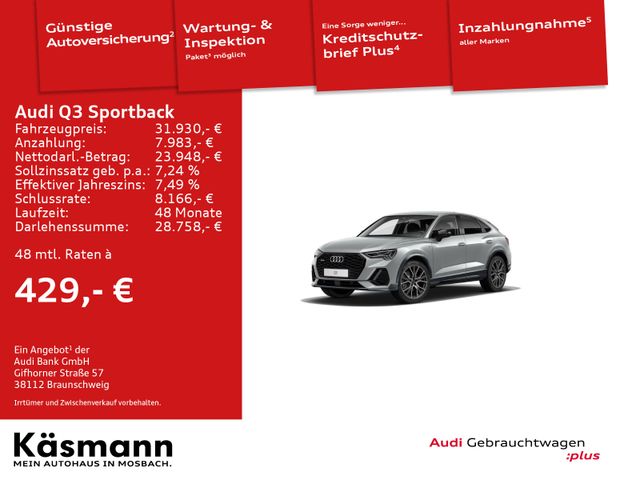 Audi Q3 Sportback 45TFSI quattro S line MATRIX B&O