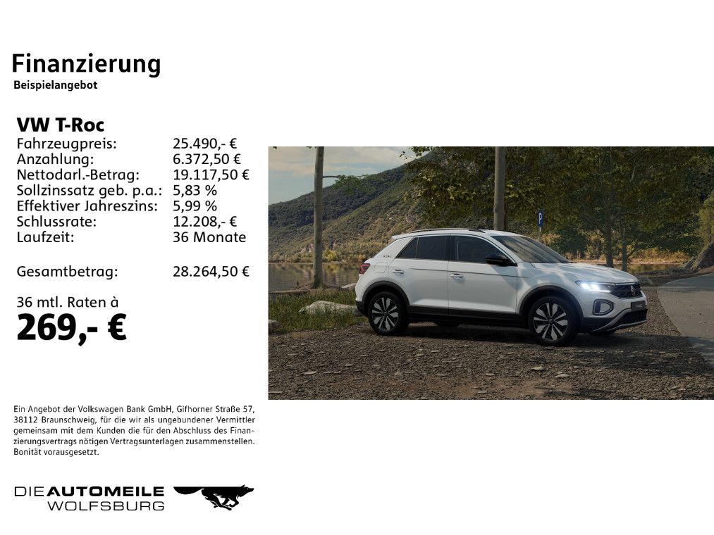 Volkswagen T-Roc 1.5 TSI Goal AHK/ACC/Rückkam imagem 2