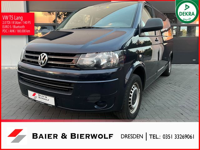 Volkswagen T5 Transporter Lang 8 Sitzer 140PS AHK PDC Stand