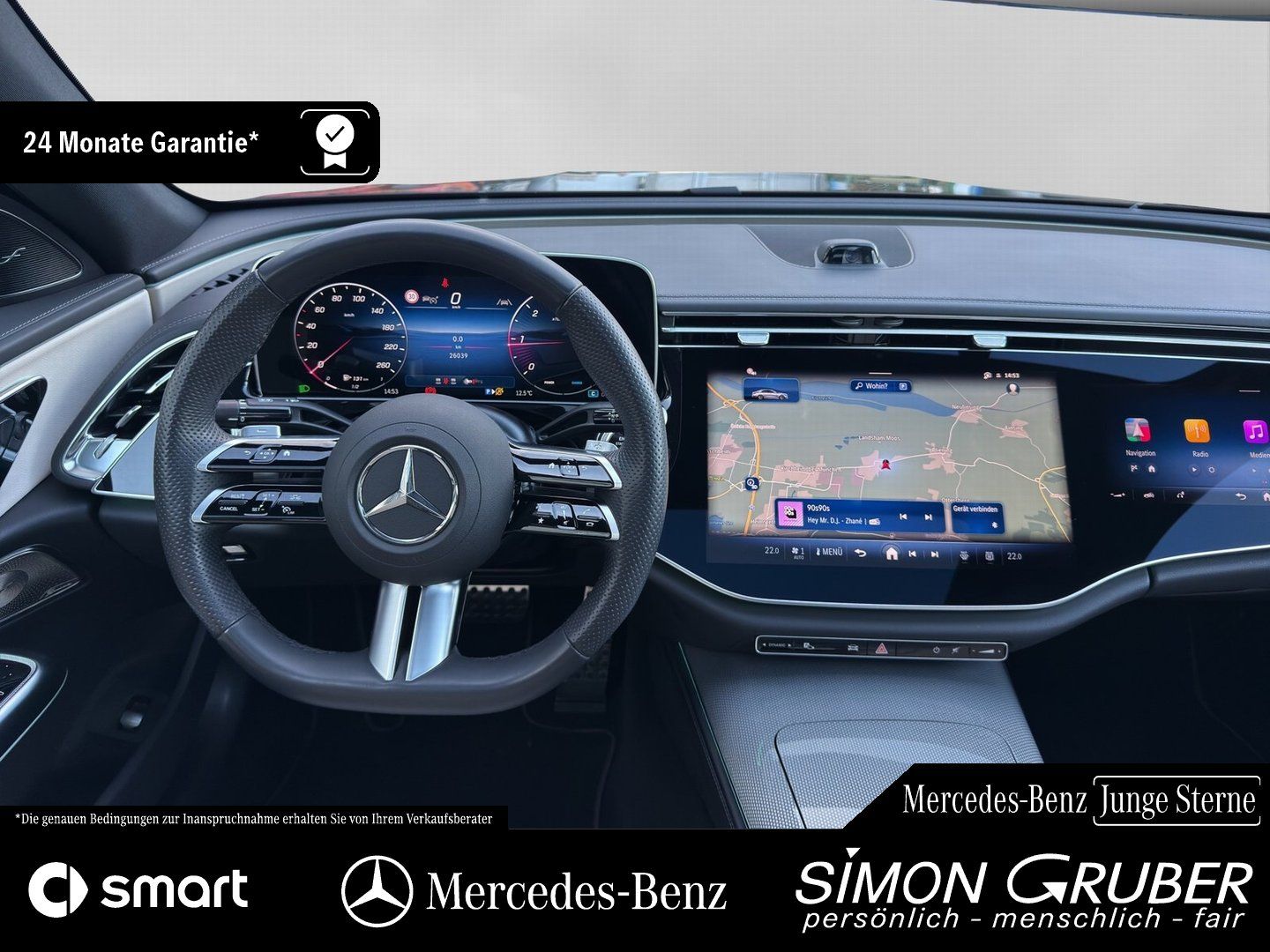 Fahrzeugabbildung Mercedes-Benz E 220 d AMG Superscreen Pano Burm Night 360° 20"