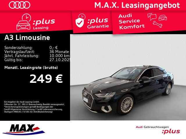 Audi A3 Limousine 35 TFSI advanced LED+NAVI+DAB+USB+A