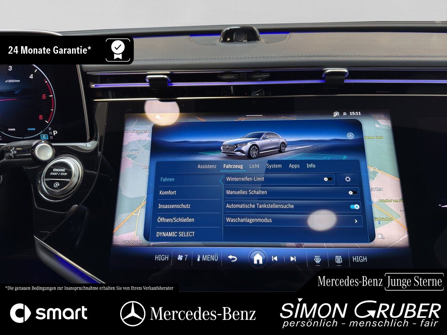 Fahrzeugabbildung Mercedes-Benz E 220 d AMG Night Pano Superscreen Burm 20 Zoll