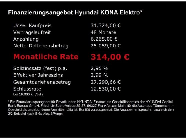 KONA Elektro TREND 48,4kWh+VOLL-LED+NAVI+RÜCKFAH