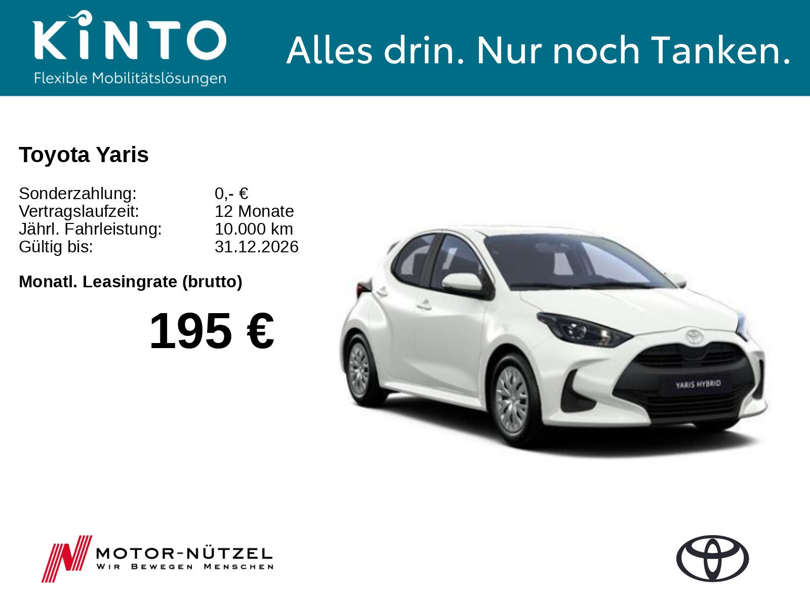 Toyota Yaris Hybrid Active + Business *ALL-IN-LEASING*