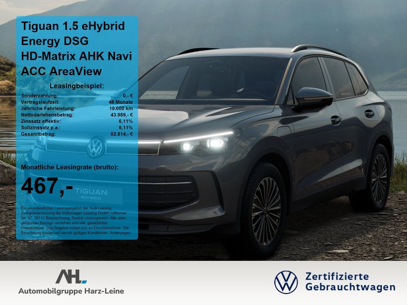 Volkswagen Tiguan 1.5 eHybrid Energy DSG HD-Matrix AHK Navi