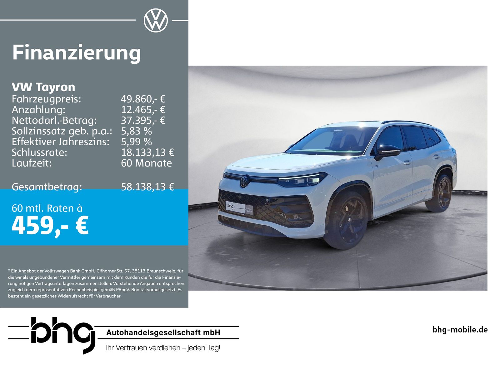 Volkswagen Tayron 2.0 TDI 4MOTION DSG R-Line