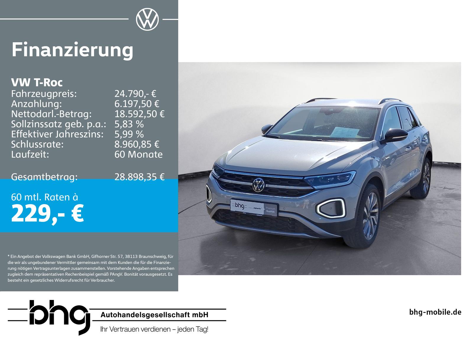 Volkswagen T-Roc 1.5 TSI Life ACC PDC KAMERA SHZ CARPLAY AH