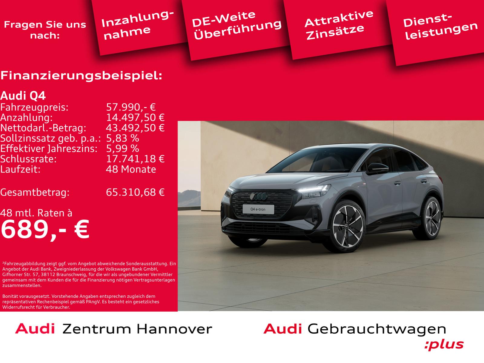 Audi Q4 55 e-tron Sportback quattro basis