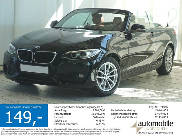 BMW 220i Cabrio Advantage Xenon Navi Leder Lenkradh.