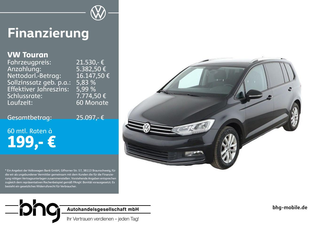 Volkswagen Touran 2.0TDI SCR Comfortline AHK ACC-Assist 3zC