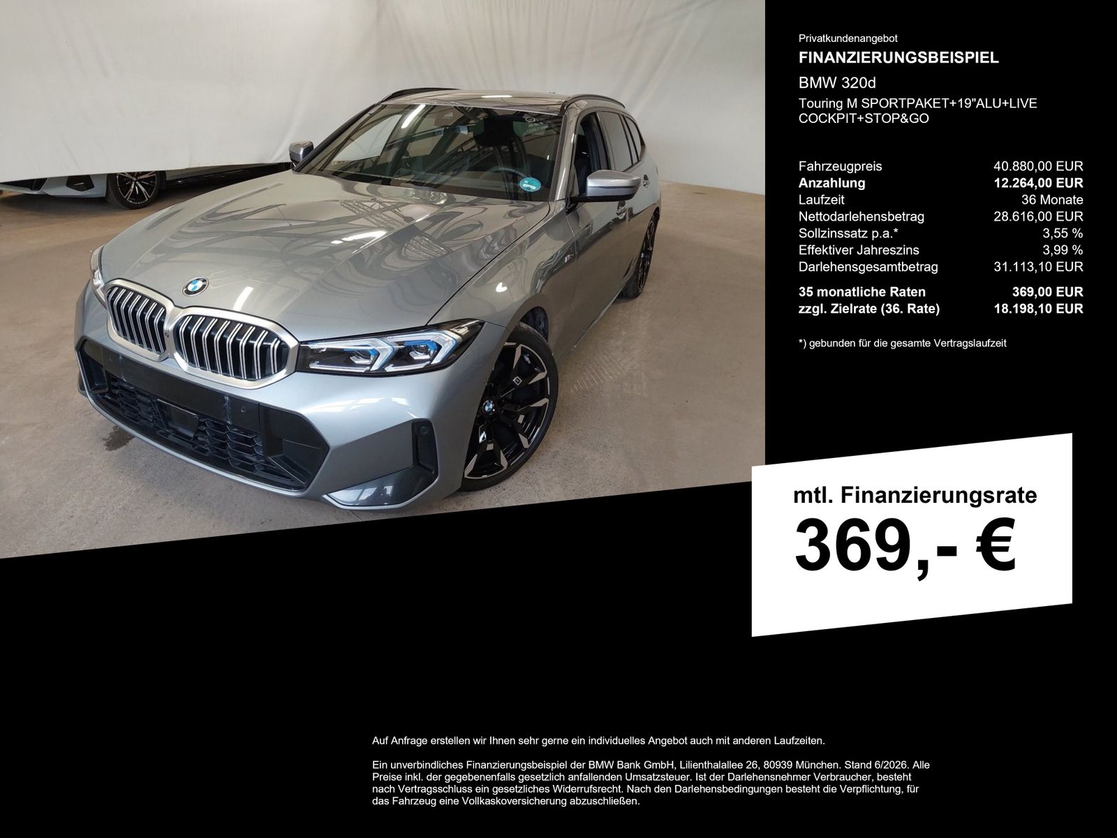 BMW 320d Touring M SPORTPAKET 19 ALU LIVE COCKPIT ST foto 2