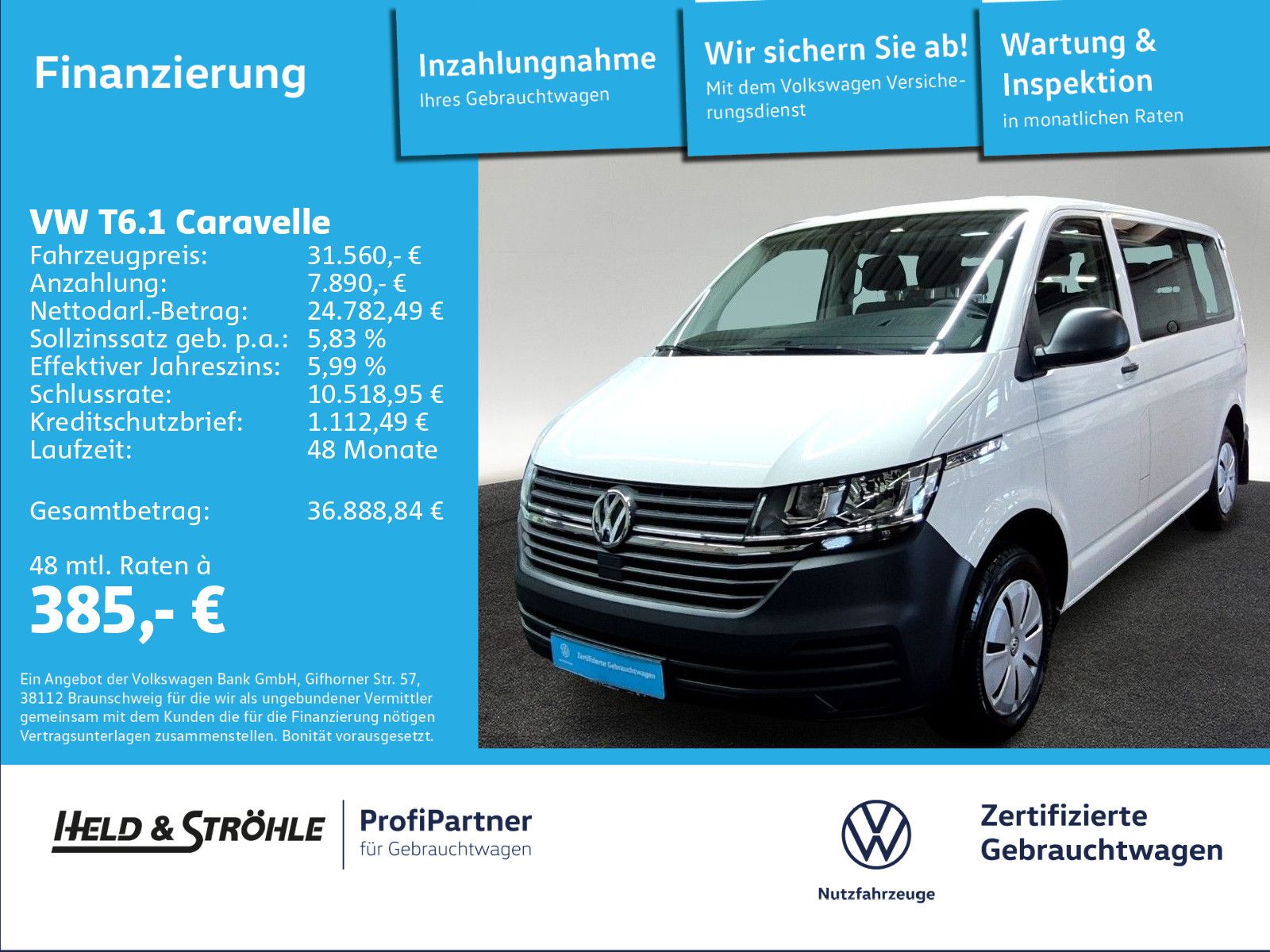 Volkswagen T6.1 Caravelle Trendline 2.0 TDI 9-SITZER PDC