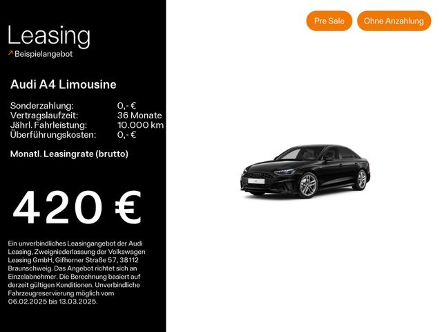 Audi A4 Limousine 35 TFSI S-LINE*LED*VIRTUAL*OPTIK-PA