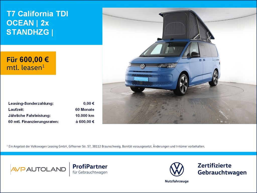 Volkswagen T7 California TDI OCEAN | 2x STANDHZG |