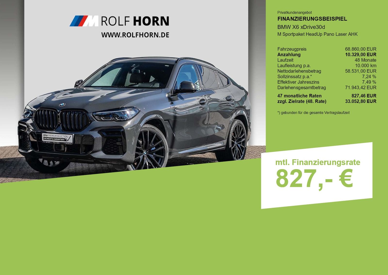 BMW X6 xDrive30d M Sportpaket HeadUp Pano Laser AHK foto 3