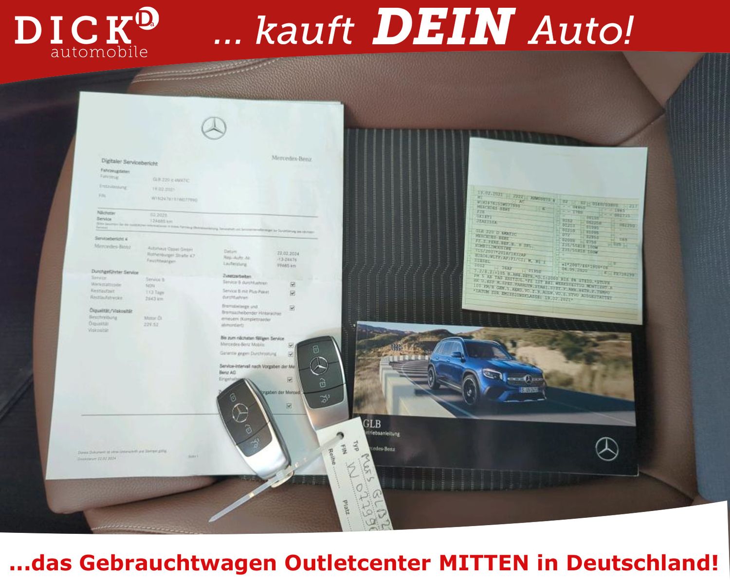 Fahrzeugabbildung Mercedes-Benz GLB 220d 4Mat 8G LED/ACC/NAVI+/VIRTU/SHZ/AHK/8Fa