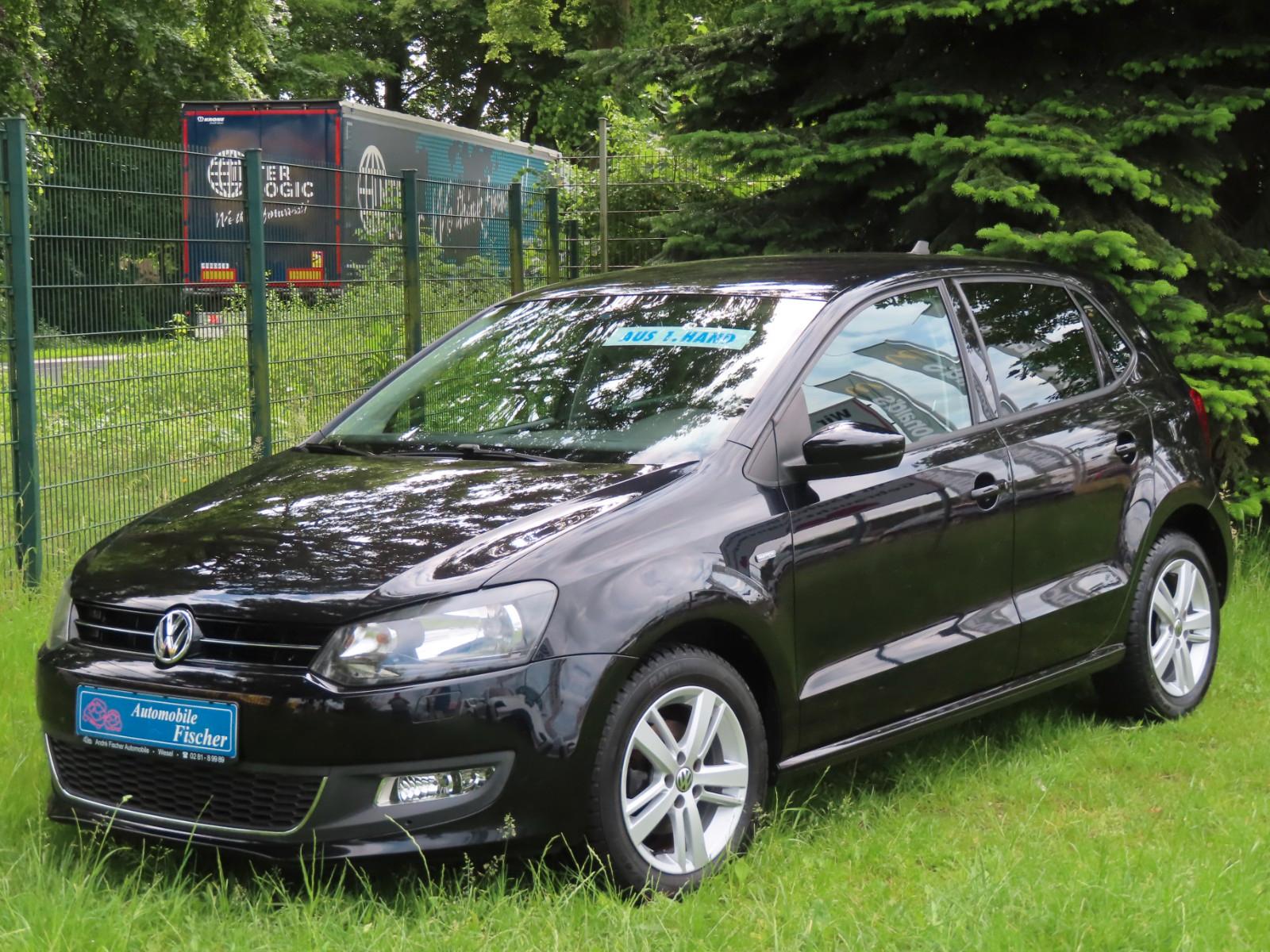Volkswagen Polo V Match  Schwarz-met.-Navi-Teilleder-1.Hand