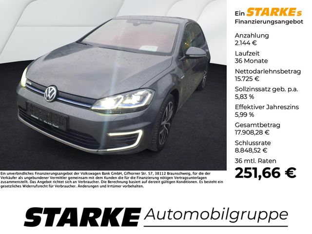 Volkswagen e-Golf  Navi LED Kamera PDC LM Tempo Klima