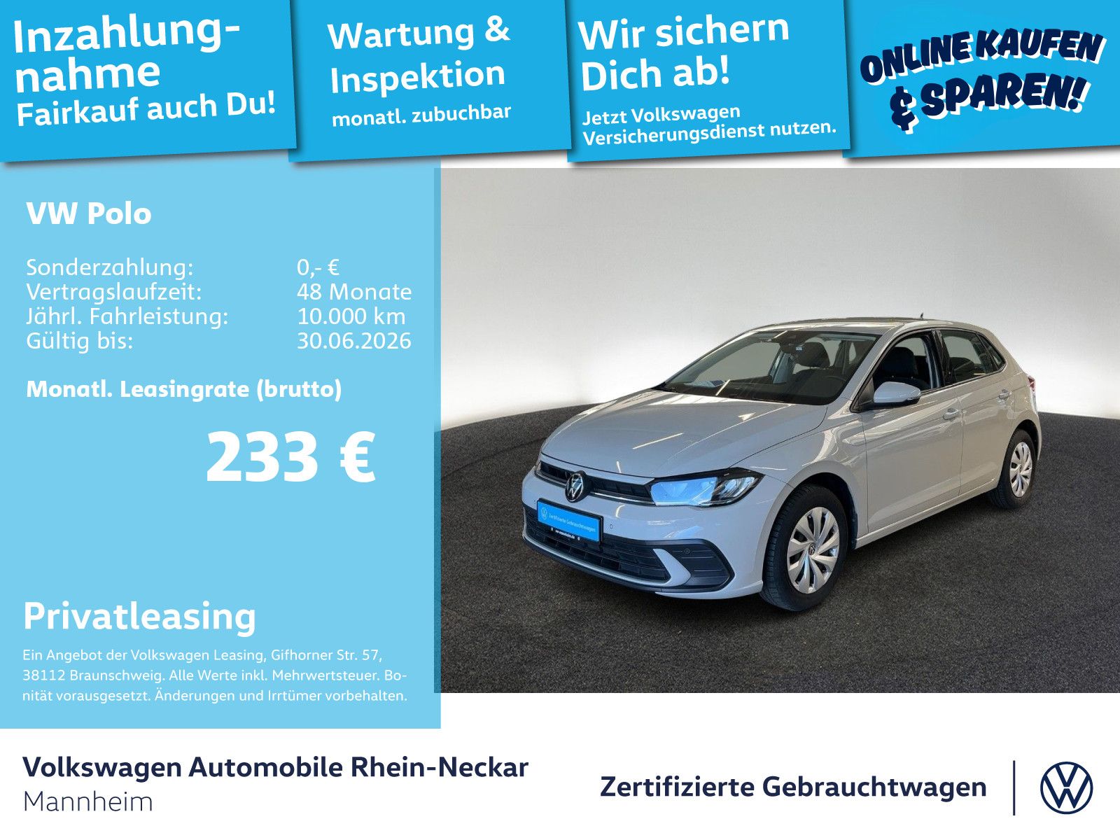 Volkswagen Polo Life 1.0 TSI Automatik LED Einparkhilfe Kli