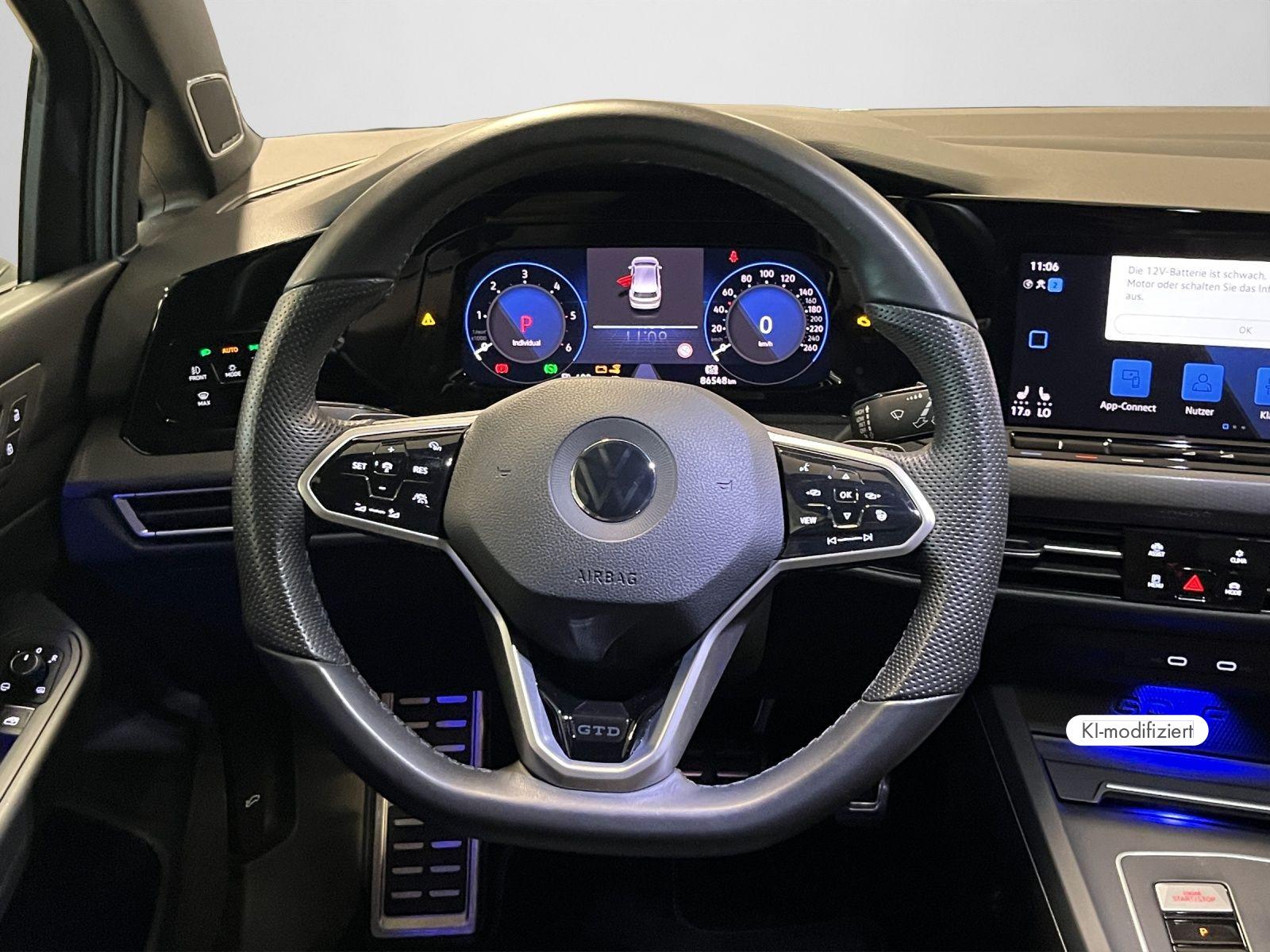 Volkswagen Golf VIII GTD 2.0 TDI Black Style, IQ Light, Sta, миниатюра 9