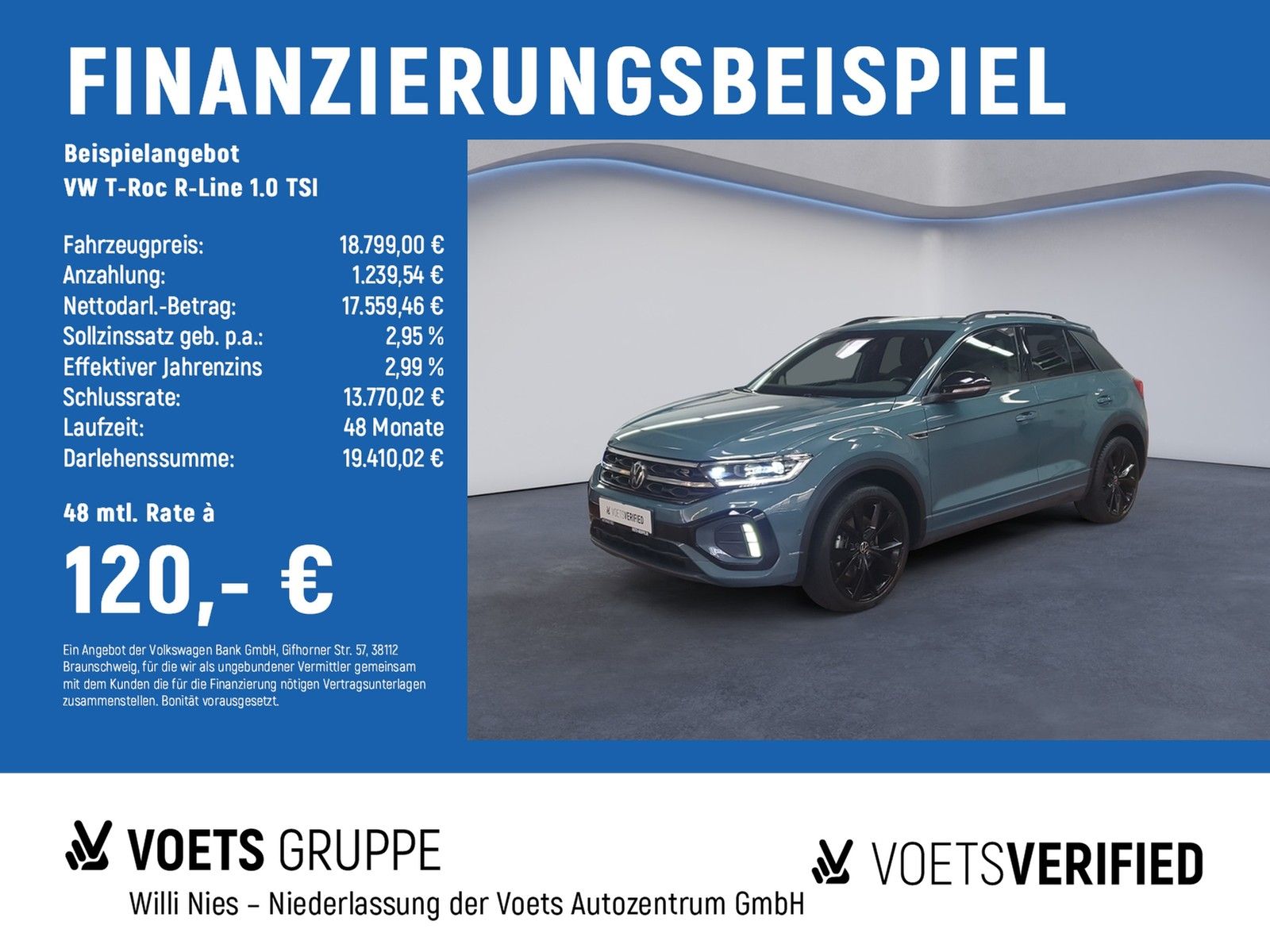 Volkswagen T-Roc R-Line 1.0 TSI RearView+LED+ACC