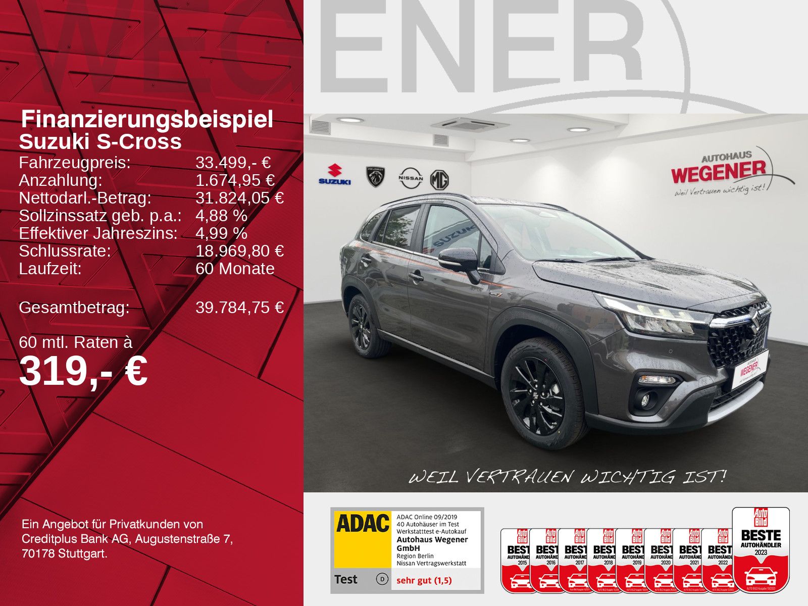 Suzuki S-CROSS 1,4 COMFORT+ X-ITE ALLGRIP imagem 2