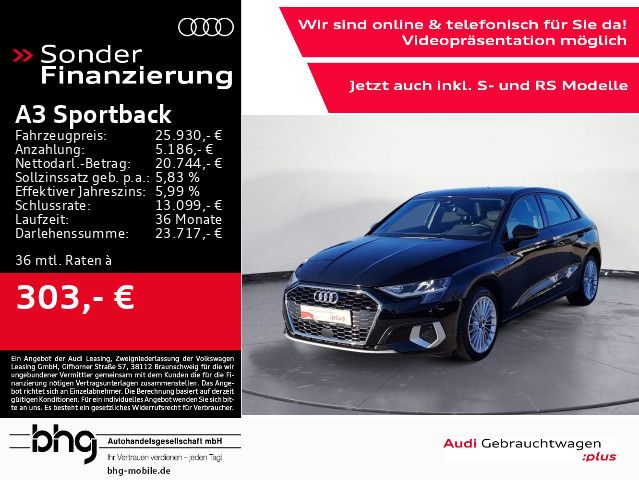 Audi A3 Sportback 40 TFSIe S-tronic Virtual Navi APS