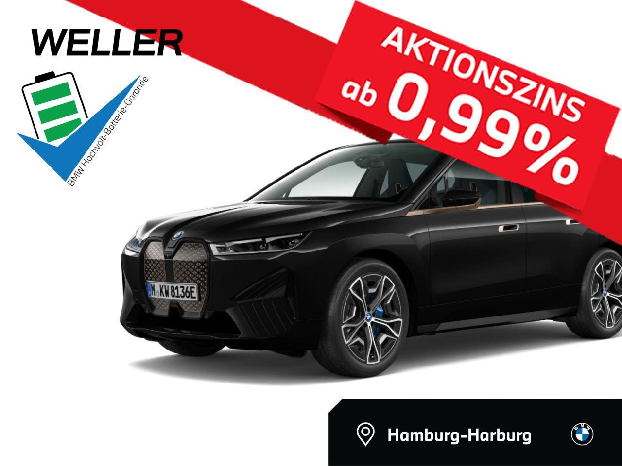 BMW iX xDr 40 Sport AHK,Laser,360°,Leas.o.Anz.489,-