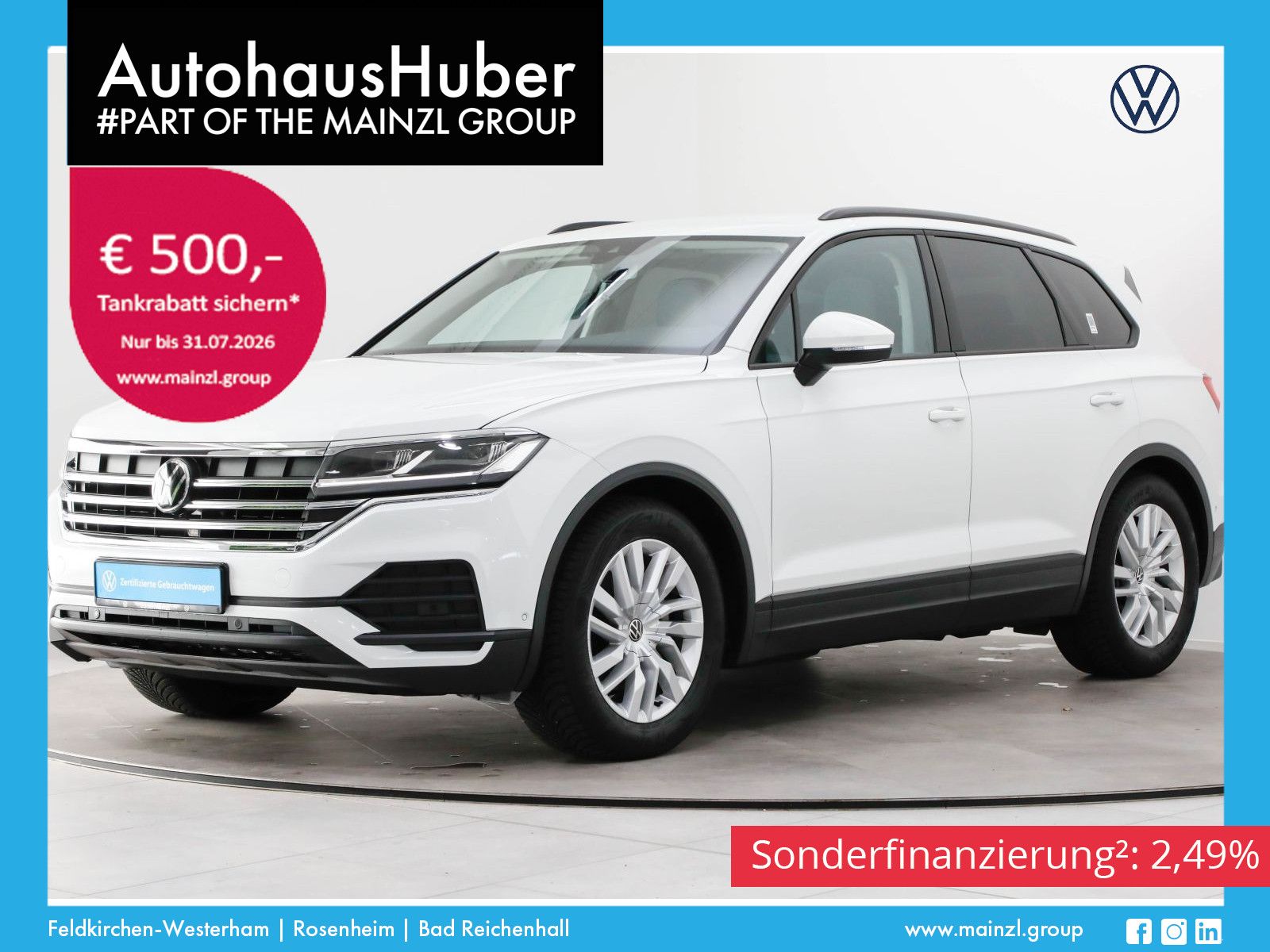 VW Touareg 3.0 TDI 4M AHK Navi SHZ Leder Kam. Luft