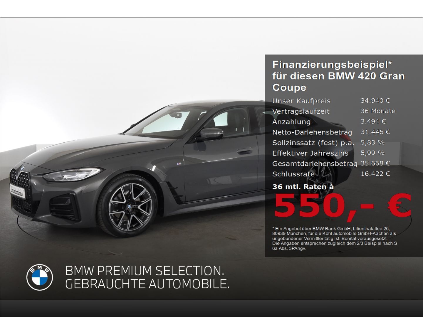BMW 420 Gran Coupe d xDrive M Sport Anhängerkupplung