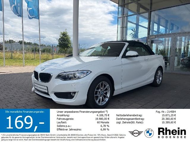 BMW 220i Cabrio Navi PDC Windschutz Sitzheizung