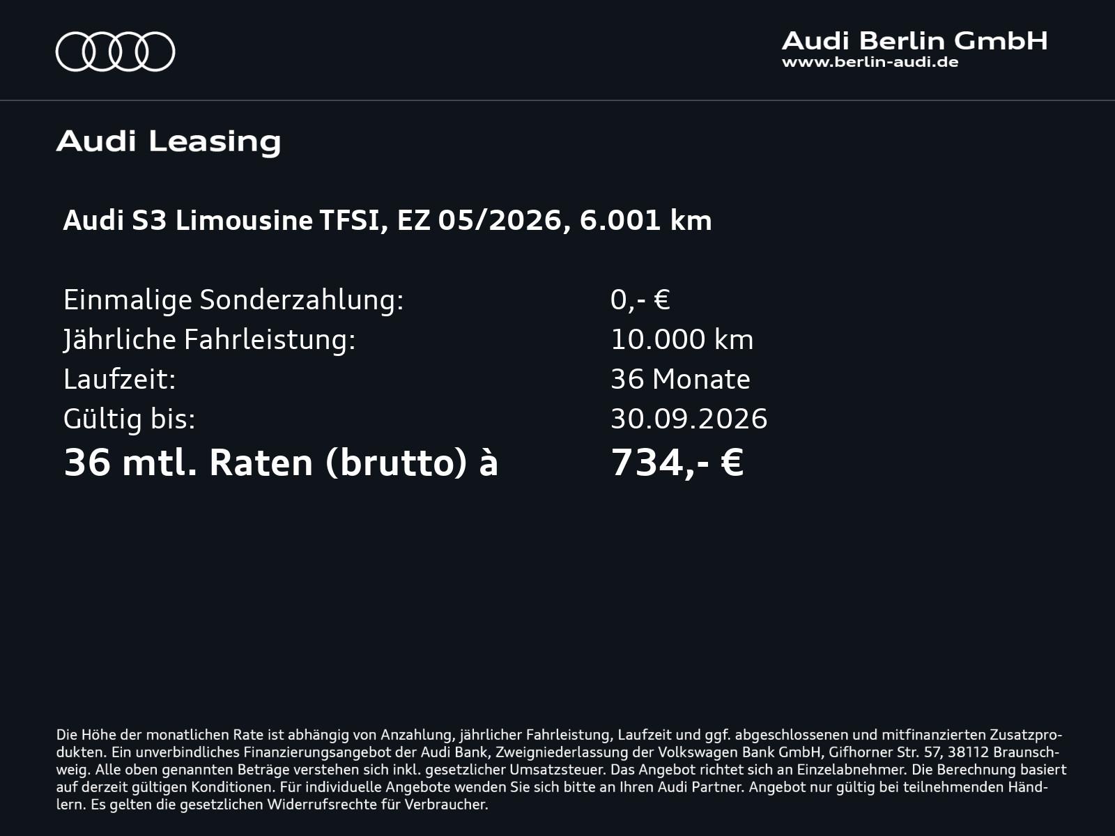 Audi S3 Limousine TFSI S tronic