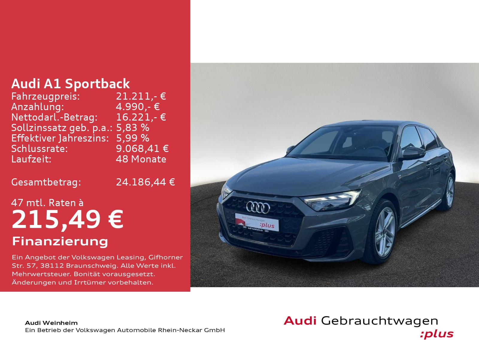 Audi A1 Sportback 35 TFSI S tronic S line Virtual Kam