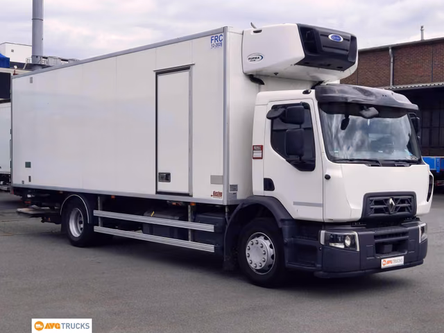 Renault D 18 WIDE Tiefkühl Carrier 1250 Mt° oblon hidraulic 2t cârlig de remorcare
