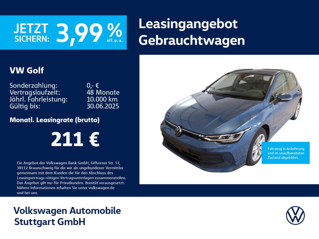 Volkswagen Golf 8 Life 1.5 TSI Navi Tempomat