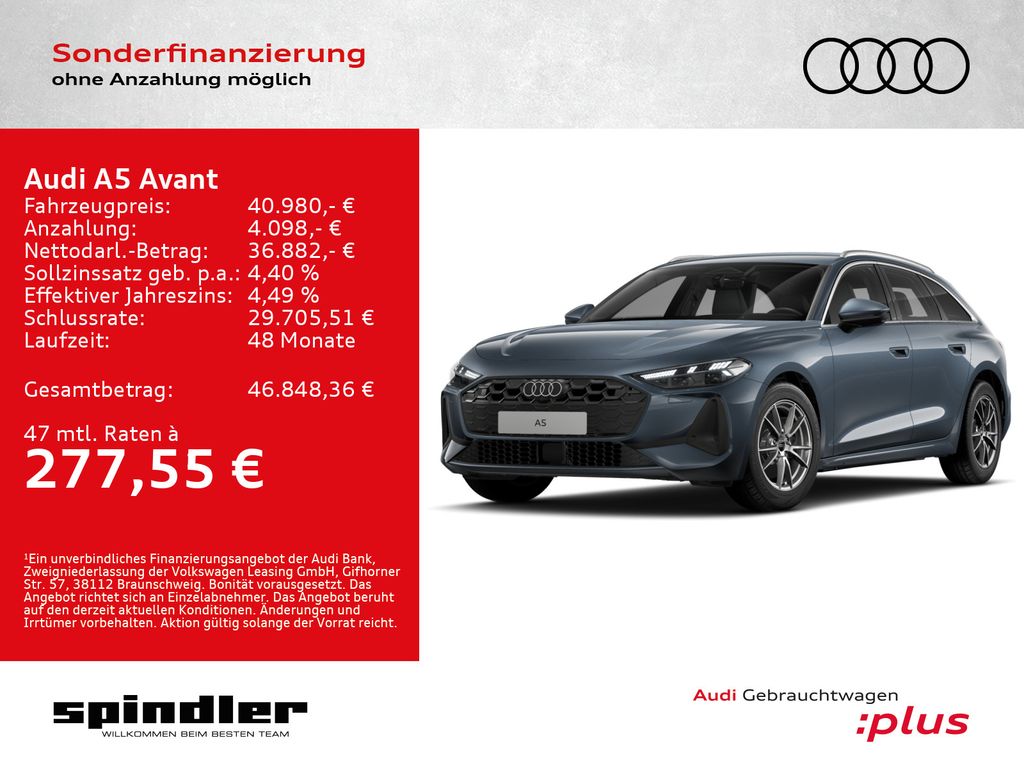 A5 Avant TDI S-tronic / Tech+, Matrix, 360°, AHK