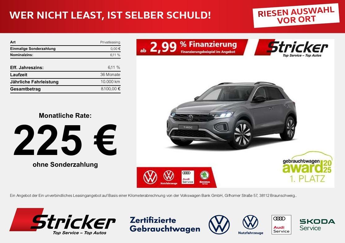 Volkswagen T-Roc Goal 1.5TSI DSG 225,-ohne Anzahlung Navi A