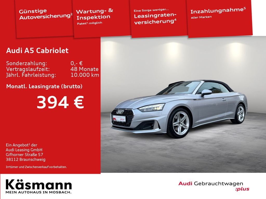 Audi A5 Cabriolet 35TDI advanced AHK MATRIX VIRTUAL