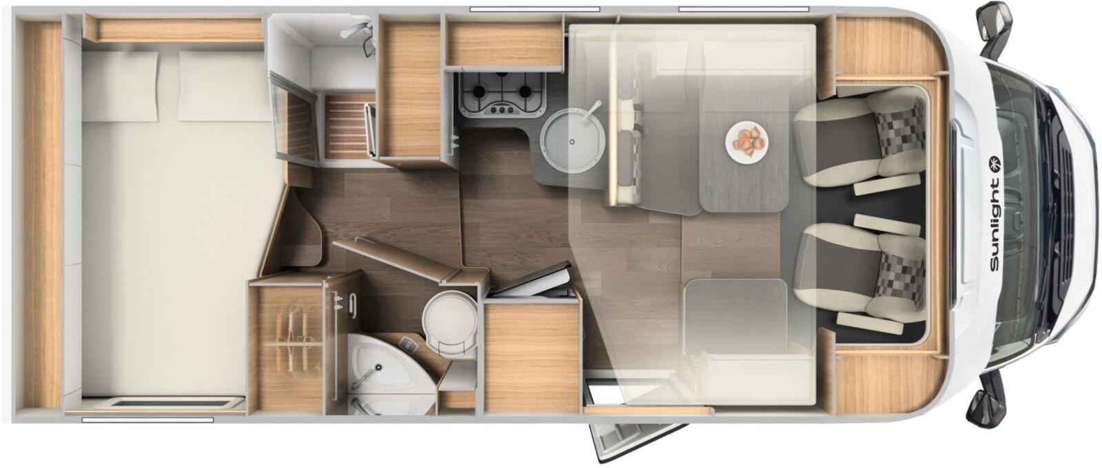 Sunlight T 65 Clesana/Rollberbühne/Luftfederung