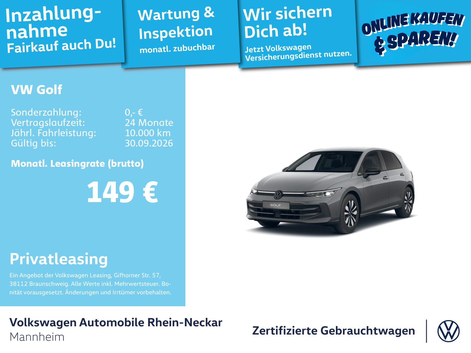 Volkswagen Golf VIII 1.5 eTSI GOAL DSG Navi AHK Kamera UVM
