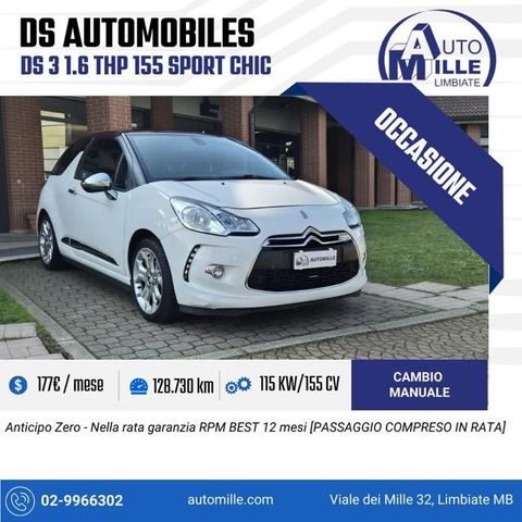 DS Automobiles DS AUTOMOBILES DS 3 1.6 THP 155 Sport Chic