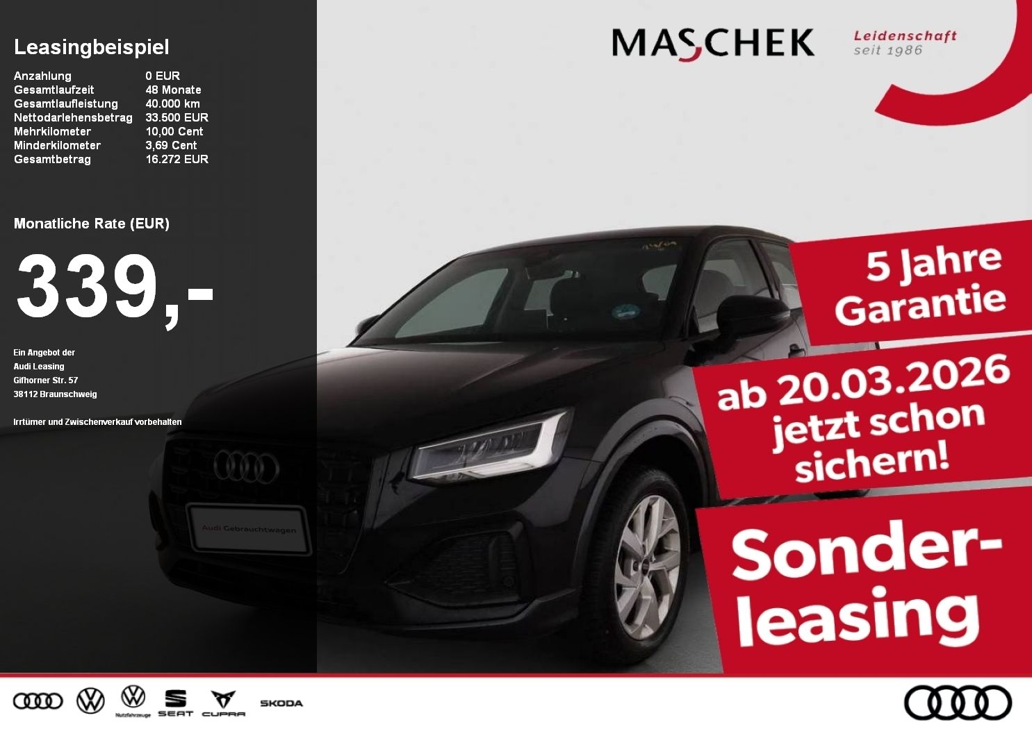 Audi Q2 Advanced 35 TDI Stronic Naviplus Black ACC R-