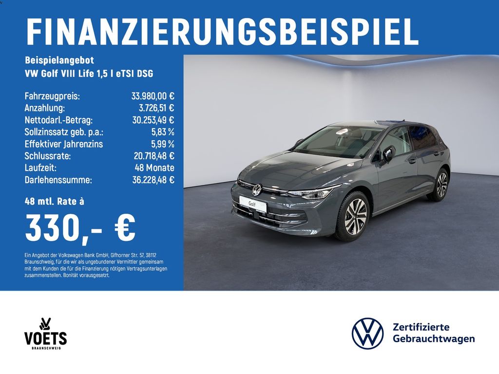 Golf VIII Life 1,5 l eTSI DSG LED PLUS+ACC