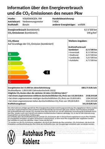 Volkswagen T-Roc 1.5 TSI DSG R-Line Black Style AHK, RFK, P