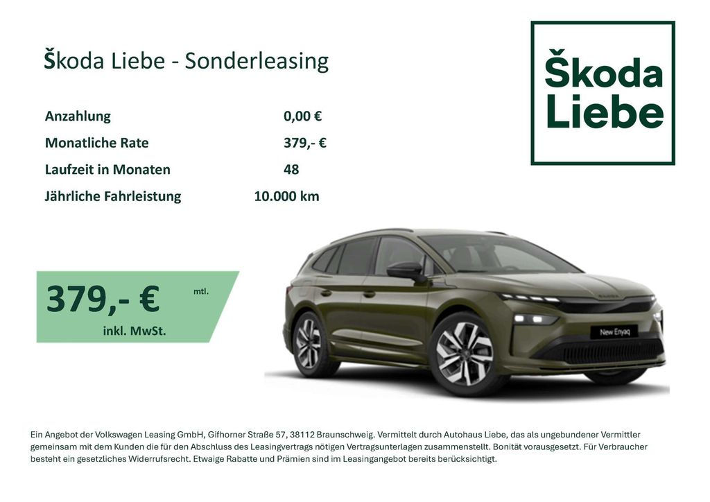 Skoda ENYAQ 60 SPORTLINE 150kW ELEK. HECKKLAPPE+ NAVI