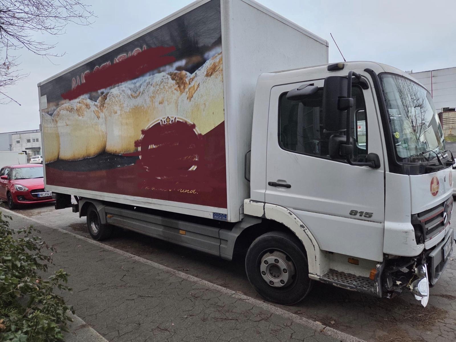 Mercedes-Benz 815 Atego Blatt/Blatt Koffer bedingt fahrbereit