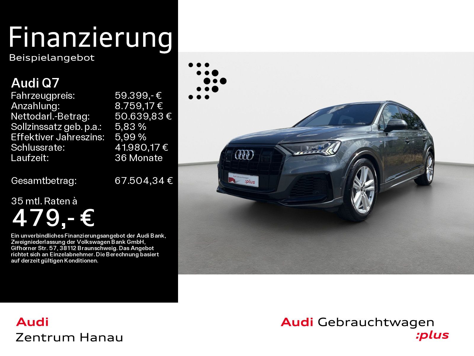Audi Q7 55 TFSI QUATT S LINE 7 SITZE PANO AHK MATRIX
