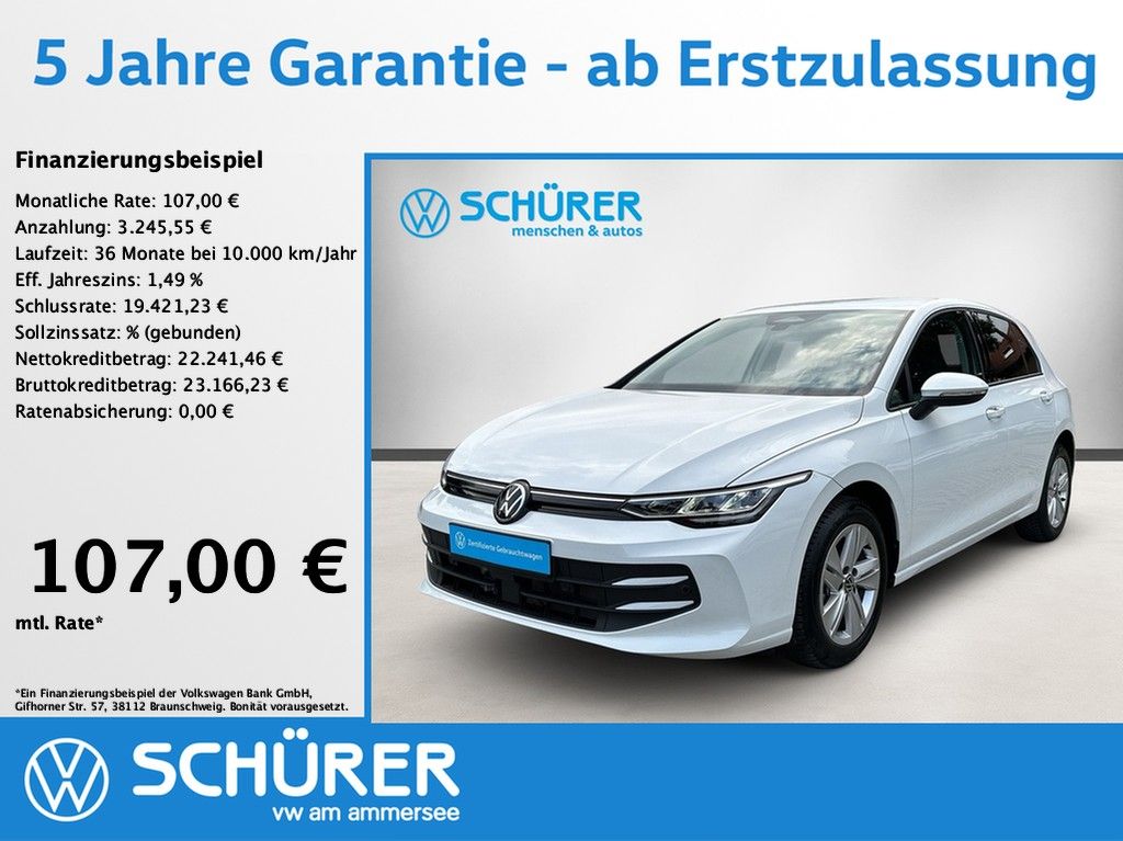 Volkswagen Golf VIII 1.5TSI Life RKam Totwinkel HuD Navi foto 1
