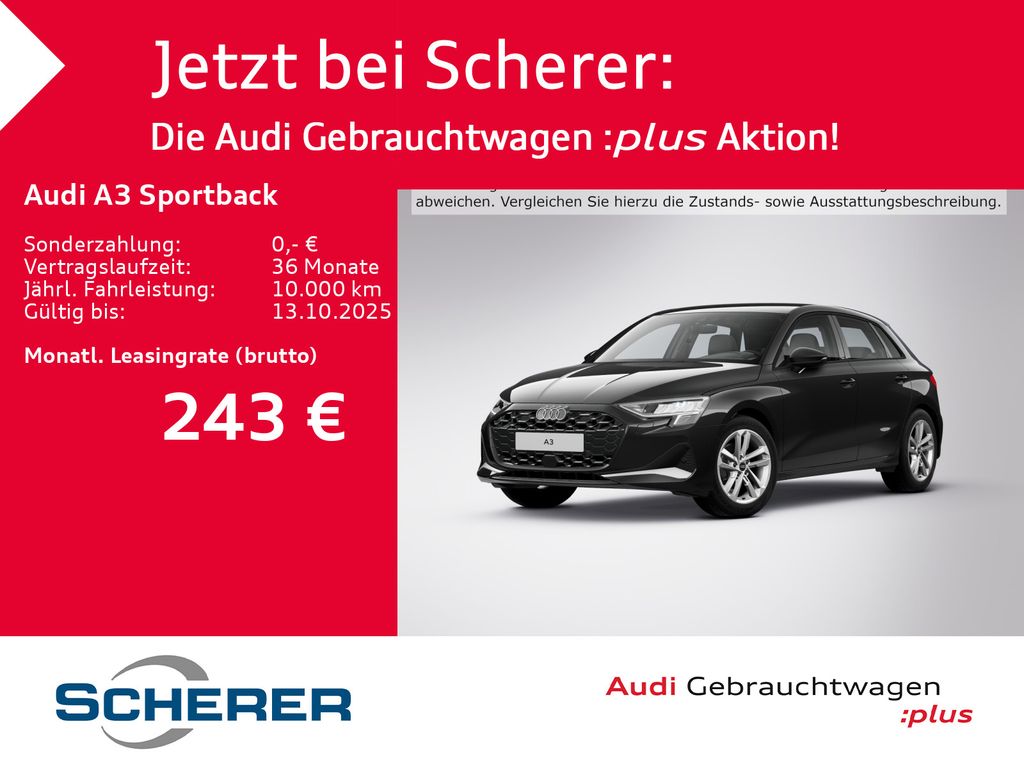 A3 Sportback advanced 30 TFSI AHK NAVI VIRTUAL